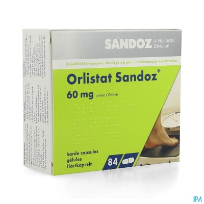 Orlistat Sandoz Harde Caps 84 X 60mg