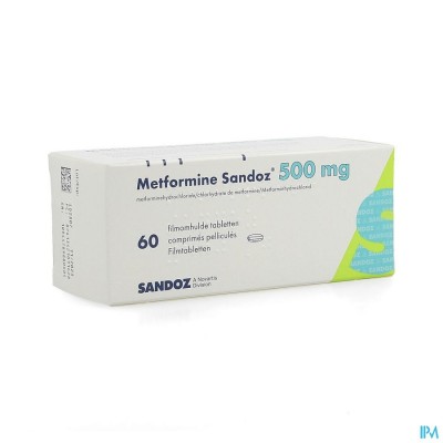 Metformine Sandoz 500mg Comp 60 X 500mg