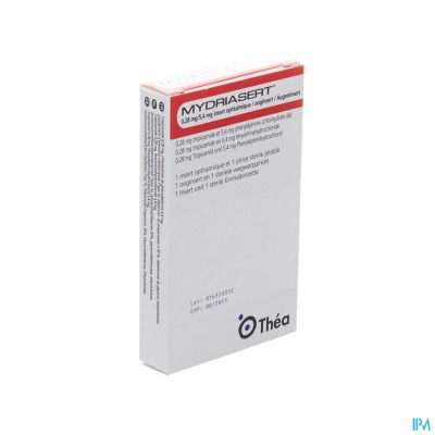 Mydriasert 0,28mg/5,4mg 1 Insert Opht+ 1 Pincet