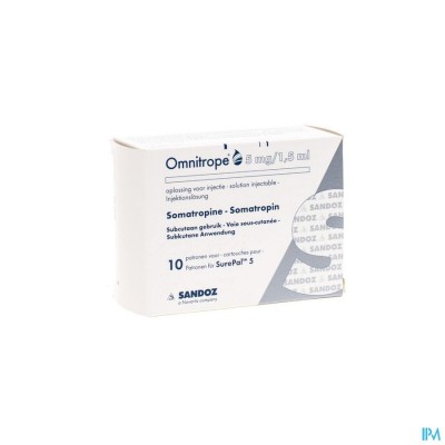 Omnitrope Sandoz 3,3mg/ml 10 Patr 1,5ml Stylo