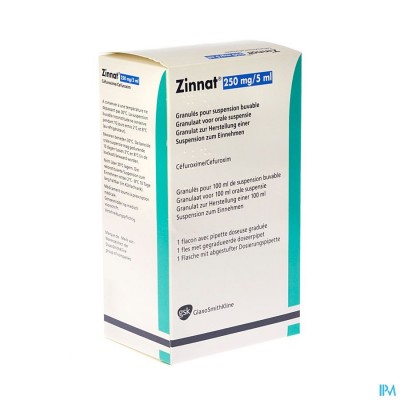 Zinnat 250 Susp Or 100ml 250mg/5ml