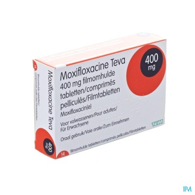 Moxifloxacine Teva 400mg Filmomh Tabl 14