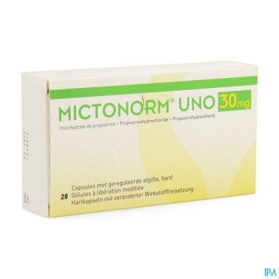 Mictonorm Uno 30mg Gereguleerde Afgifte Caps 28