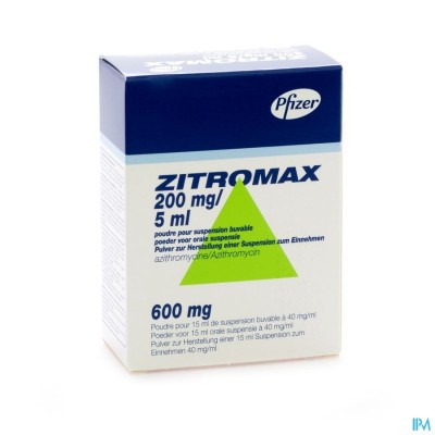 Zitromax Pulv Susp Per Os Fl 600mg - 15ml