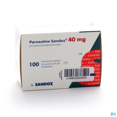 Paroxetine 40mg Sandoz Comp 100 X 40mg