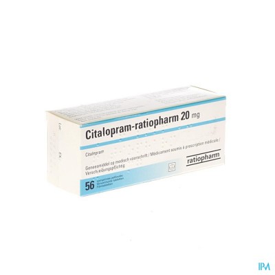 Citalopram Ratiopharm Comp 56 X 20mg