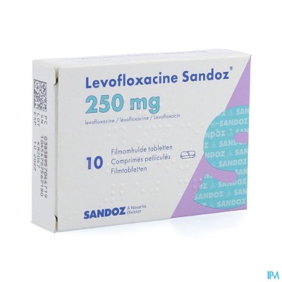 Levofloxacine Sandoz Filmomh Tabl 10 X 250mg