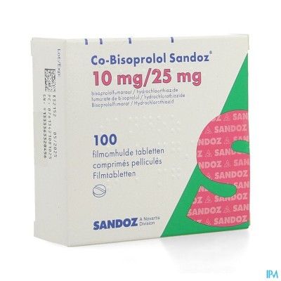 Co Bisoprolol Sandoz 10mg/25mg Filmomh Tabl 100