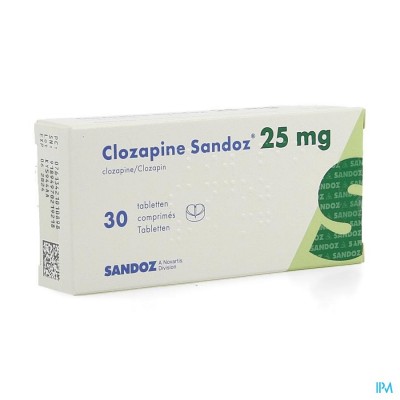 Clozapine Sandoz Comp 30 X 25mg