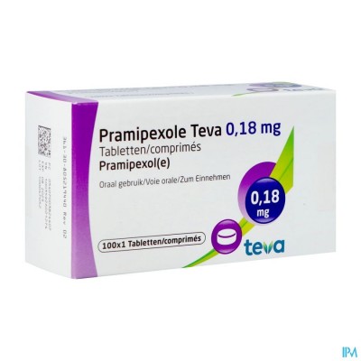 Pramipexole Teva 0,18mg Tabl 100