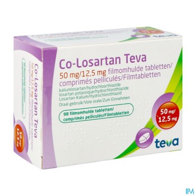 Co Losartan Teva 50mg/12,5mg Filmomh Tabl 98