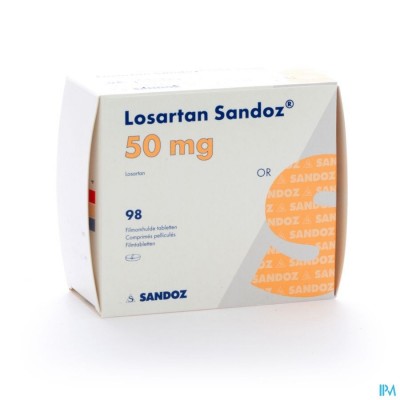 Losartan Sandoz 50mg Tabl 98 X 50mg