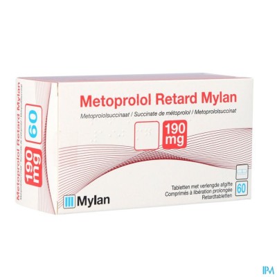 Metoprolol Viatris 190mg Tabl Retard 60