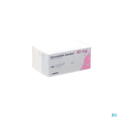 Simvastatine Sandoz 40mg Impexeco Filmomh Tabl 100