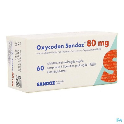 Oxycodon 80mg Sandoz Verlengde Afgifte 60
