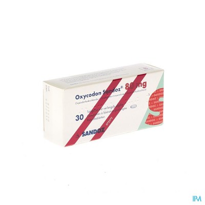 Oxycodon 80mg Sandoz Verlengde Afgifte 30