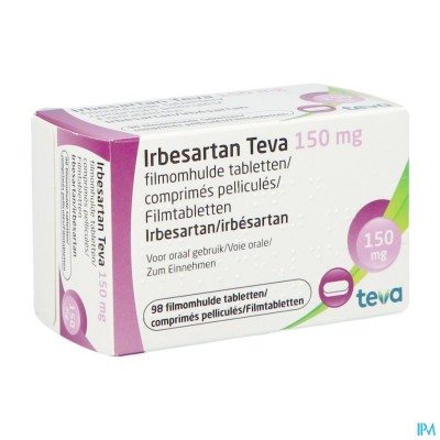 Irbesartan Teva 150mg Filmomh Tabl 98 X 150mg