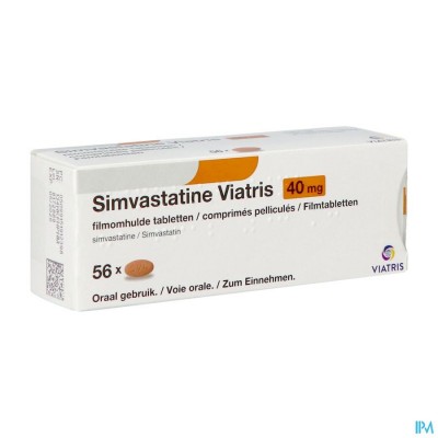 Simvastatine Viatris 40mg Comp 56