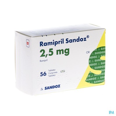 Ramipril Sandoz 2,5mg Tabl 56 X 2,5mg