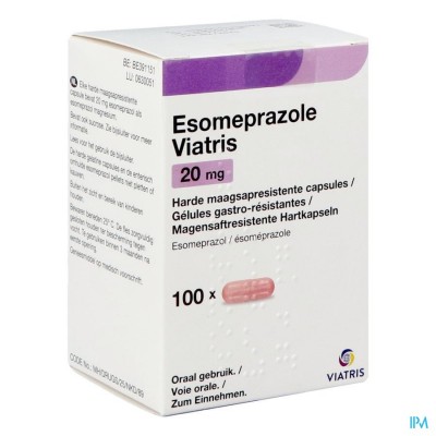 Esomeprazole Viatris 20mg Caps 100