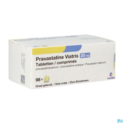 Pravastatine Viatris 20mg Tabl 98