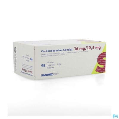 Co Candesartan Sandoz Tabl 98 X 16mg/12,5mg