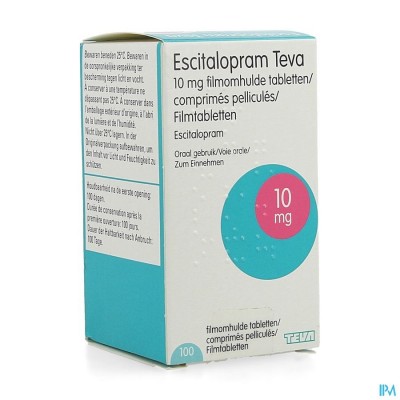 Escitalopram 10mg Teva Filmomh Tabl Pot 100x10mg