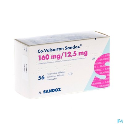 Co Valsartan Sandoz 160mg/12,5mg Filmomh Tabl 56