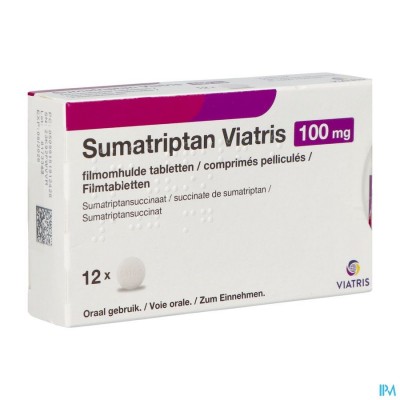 Sumatriptan Viatris 100mg Tabl 12