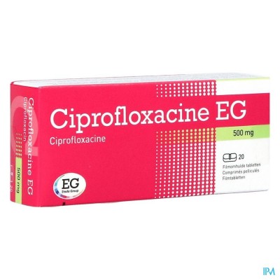 Ciprofloxacine Eg Pi Pharma Comp 20x500mg Pip