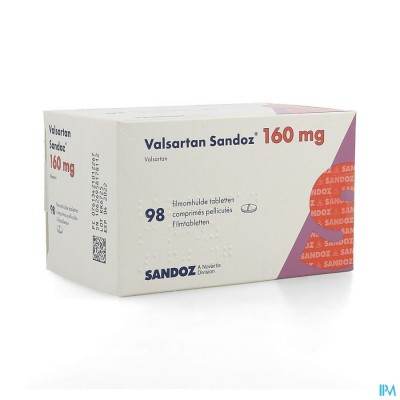 Valsartan Sandoz 160mg Filmomh Tabl 98 X 160mg