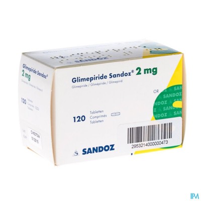 Glimepiride Sandoz 2mg Tabl 120 X 2mg