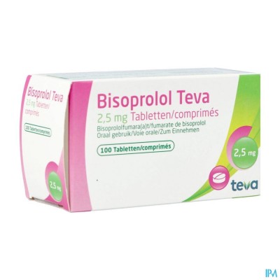 Bisoprolol Teva 2,5mg Tabl 100