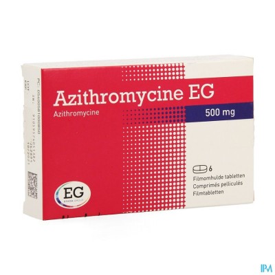 Azithromycine 500 Mg EG Tabl Omhulde  6X500 Mg