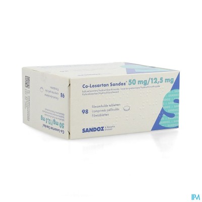 Co Losartan Sandoz 50mg/12.5mg Filmomh Tabl 98