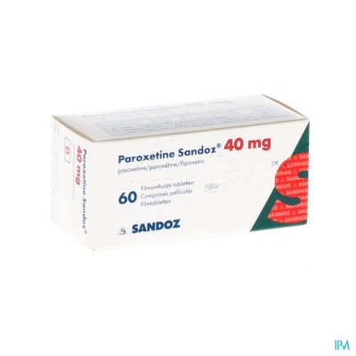 Paroxetine 40mg Sandoz Comp 60 X 40mg