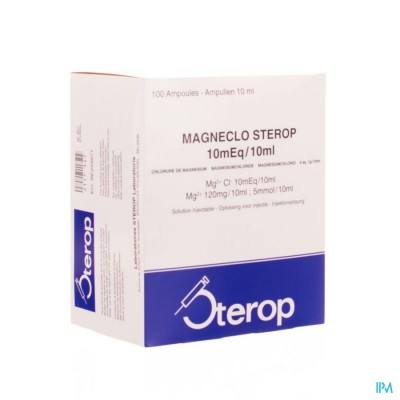 Sterop mg-chloride 1g 10ml 100 Amp Nm