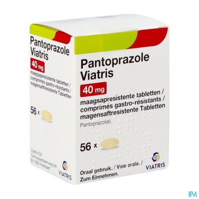 Pantoprazole Viatris 40mg Tabl Maagsapresist 56