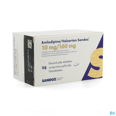 Amlodipine Valsartan Sandoz 10mg/160mg Comp 98