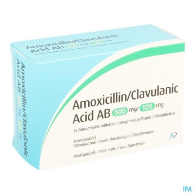 Amoxicillin Clavulanic Acid Ab 500mg/125mg Comp 16