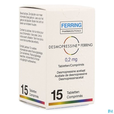 Desmopressine Ferring Tabl 15 X 0,2mg