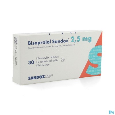 Bisoprolol Sandoz 2,5mg Filmomh Tabl 30 X 2,5mg