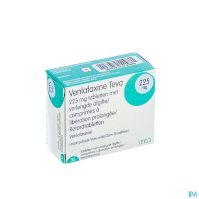 Venlafaxine Teva Comp Verlengde Afgifte 30x225mg