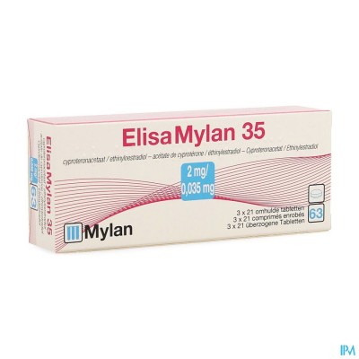 Elisaviatris 35 2mg/0,035mg Tabl 3x21