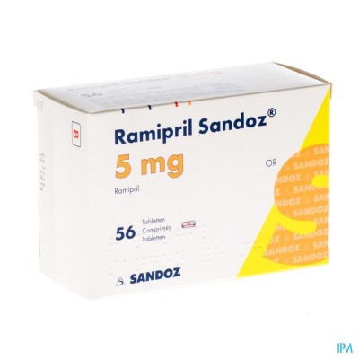 Ramipril Sandoz 5,0mg Tabl 56 X 5,0mg