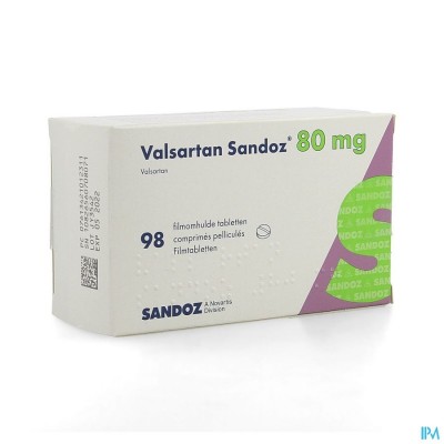 Valsartan Sandoz 80mg Filmomh Tabl 98 X 80mg