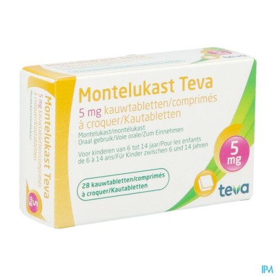 Montelukast Teva 5mg Kauwtabletten 28 X 5mg