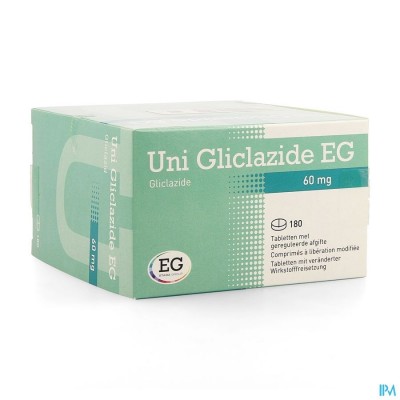 Uni Gliclazide EG 60Mg Tabl Geregul.Afgifte    180