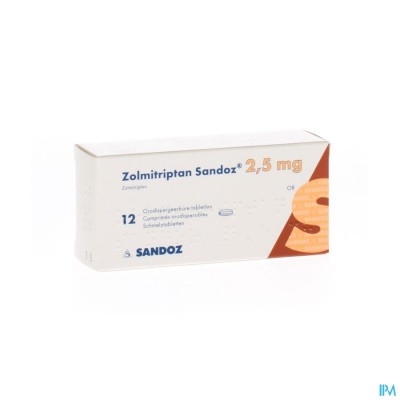 Zolmitriptan Sandoz 2,5mg Comp Orodisp 12