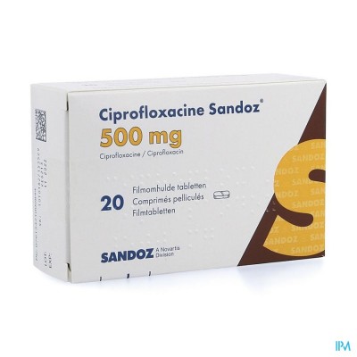 Ciprofloxacine Sandoz 500mg Tabl 20 New Sandoz